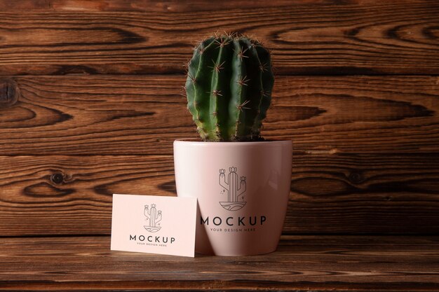 PSD flower pot mockup design