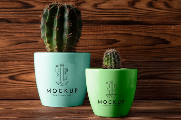 PSD flower pot mockup design