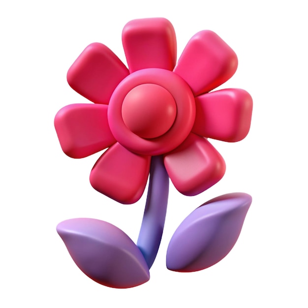 a flower sculpture with a purple flower on it