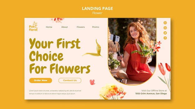 Flower shop landing page