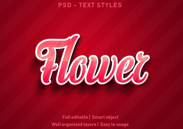 flower text effect style