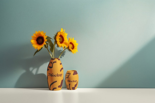 PSD flower vase mockup design