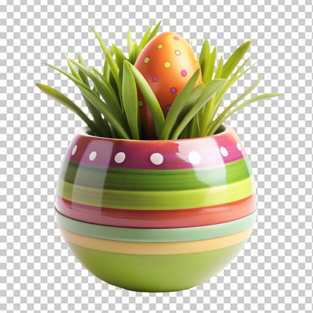 PSD flowerpot isolated on transparent background