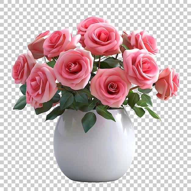 Flowers in a modern design vase Transparent Background PNG