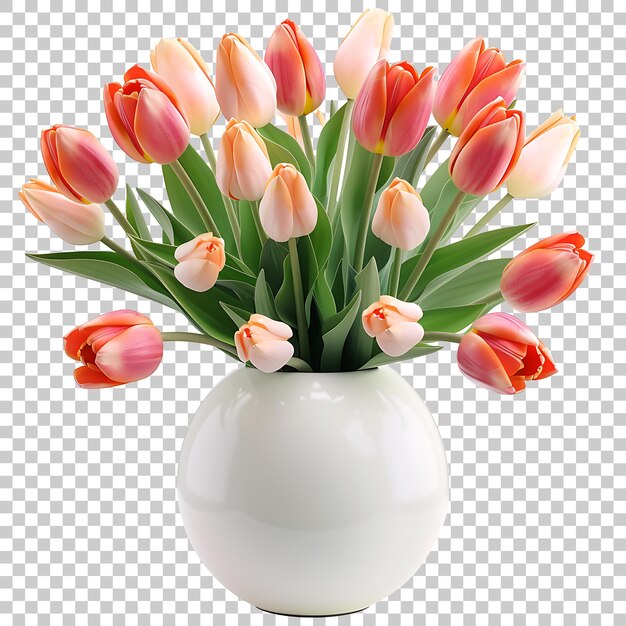 Flowers in a modern design vase Transparent Background PNG