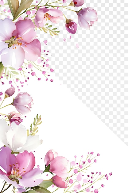 PSD flowers on a transparent background