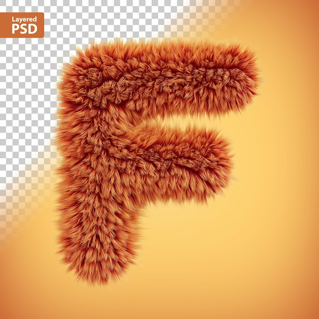 Fluffy 3d letter