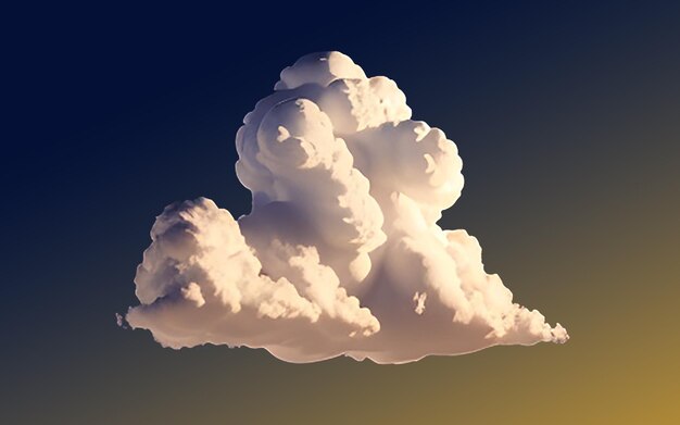 PSD fluffy cloud psd transparent