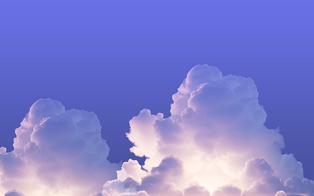 PSD fluffy cloud transparent