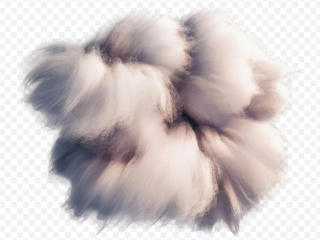 PSD a fluffy pink fluffy fur with a white background