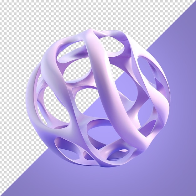 PSD fluid round abstract shape futuristic modern banner 3d rendering