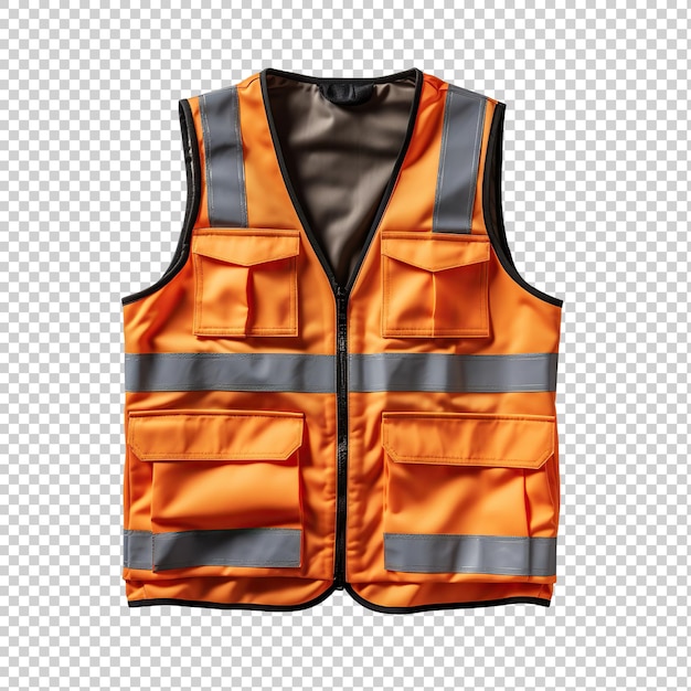 PSD fluorescent orange safety waistcoat