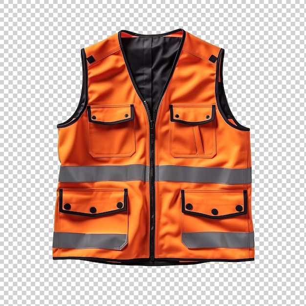 PSD fluorescent orange safety waistcoat