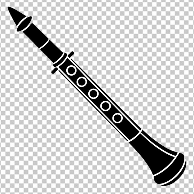 PSD a flute with clear concept on white background