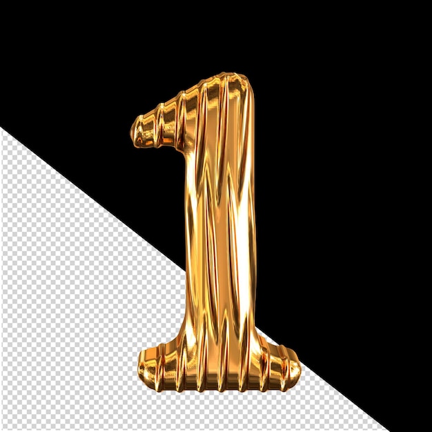 PSD fluted gold number 1