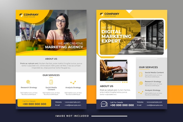 Flyer design corporate business company template Premium Psd