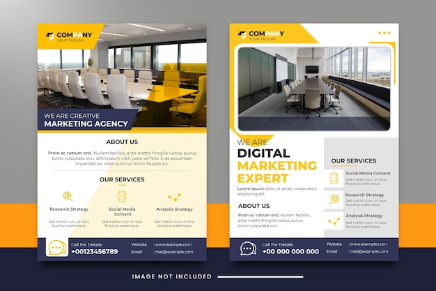 Flyer design corporate business company template Premium Psd