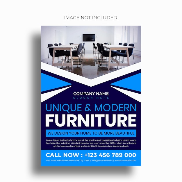 Flyer design furniture company psd file