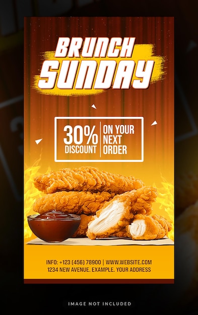 A flyer for a fast food restaurant that says 30 on the side