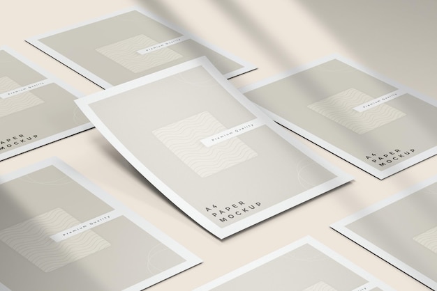 flyer or letterhead mockup A4 paper mockup PSD Template