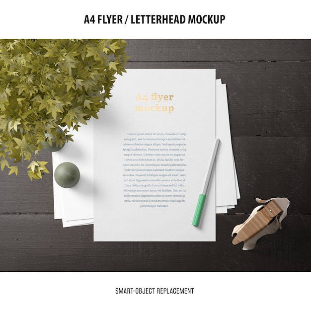 Flyer or Letterhead Mockup