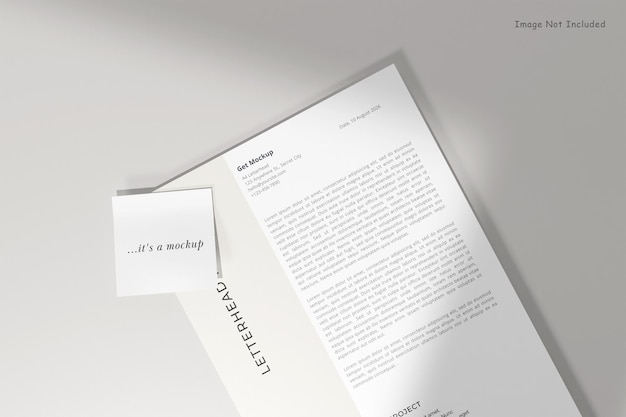 PSD flyer or letterhead mockup