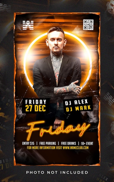 Flyer Party Story Premium Psd