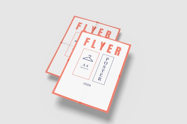 Flyer poster mockup isolated