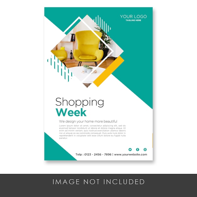 Flyer shooping week furniture template