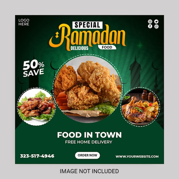 A flyer for special ramadan food in town.