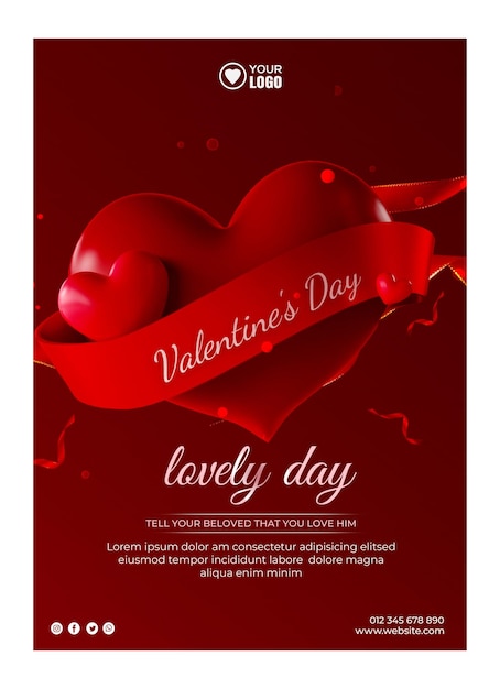 Flyer for valentines day celebration