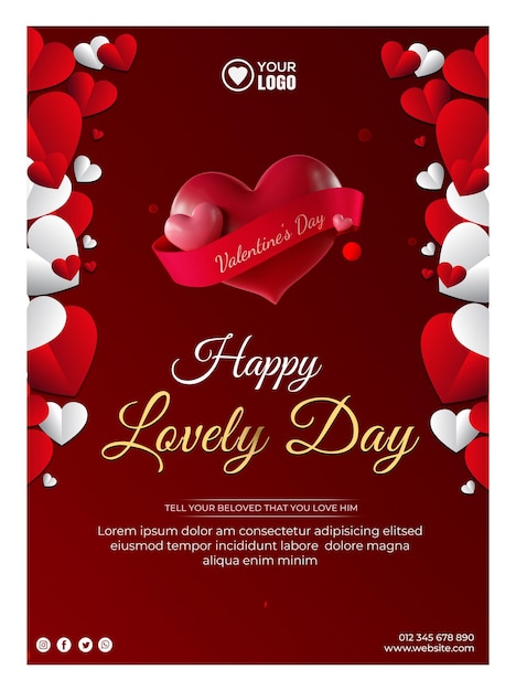 Flyer for valentines day celebration