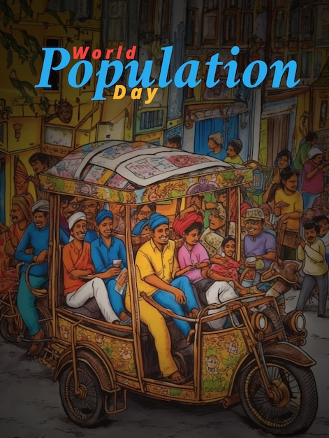 Flyer of World Population Day Educational Material Empowering Knowledge Sharing