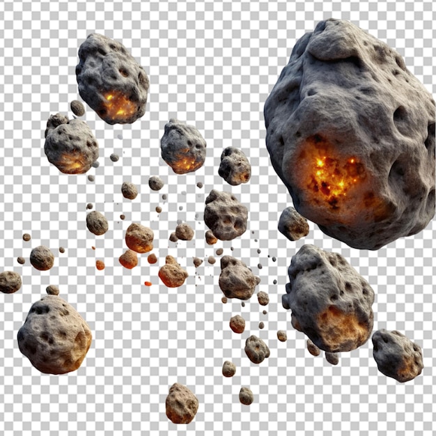 PSD flying asteroids png