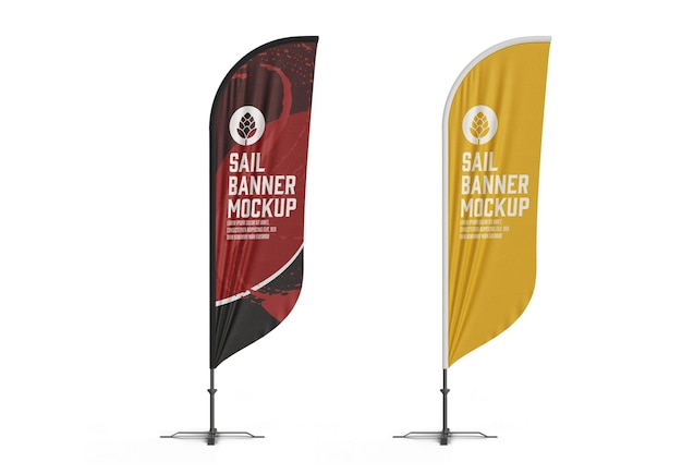 Flying Banner Mockup