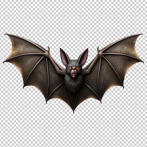 PSD flying bat isolated on transparent background