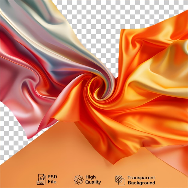 PSD flying colorful fabric with no background