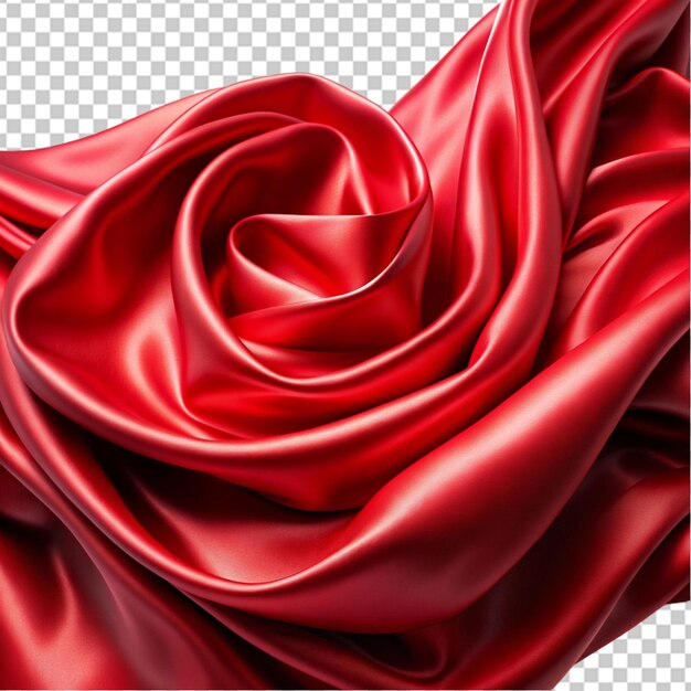 PSD flying red silk fabric waving satin cloth png