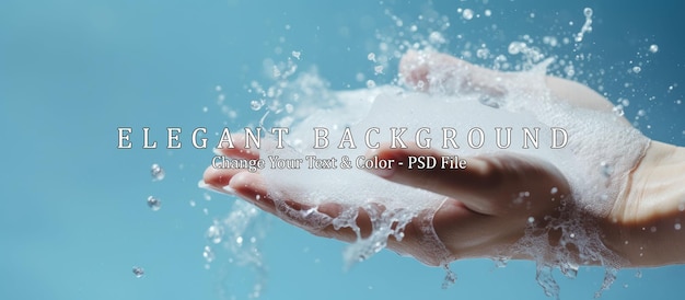 PSD foam in the hands soap bubbles