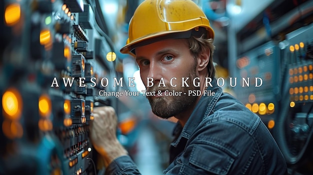 Focused Industrial Worker Examining Control Panel