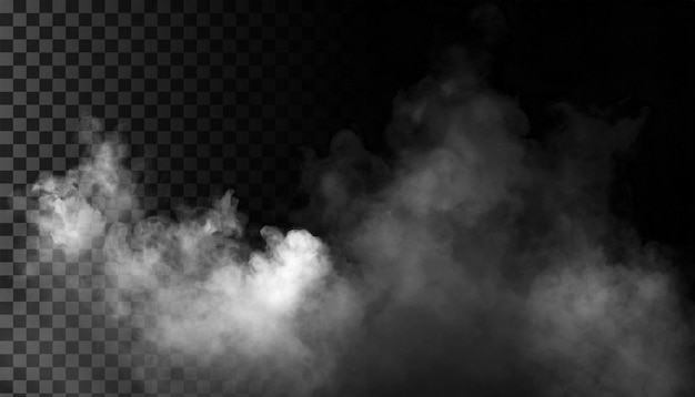 Fog or smoke isolated transparent background White cloudiness mist or smog PNG