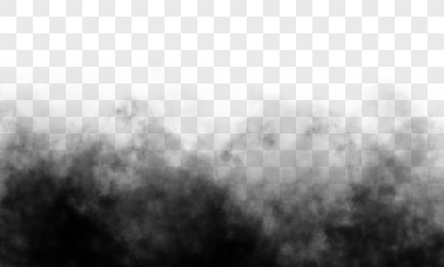 PSD fog or smoke isolated transparent special effect cloudiness mist or smog background