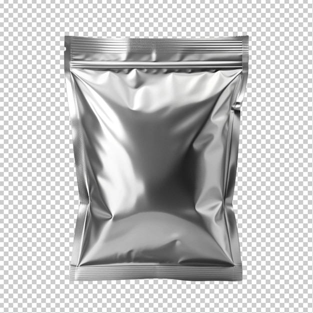 foil bag pang mockup on transparent background