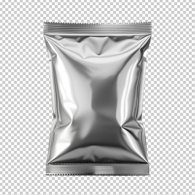 foil bag pang mockup on transparent background