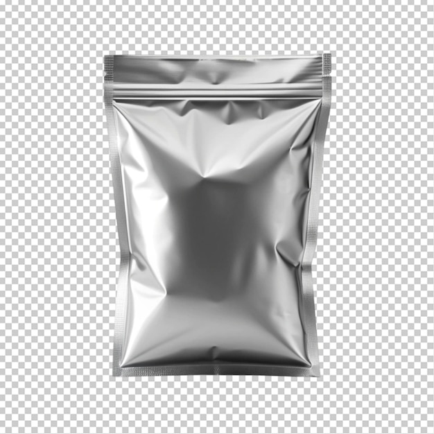 PSD foil bag pang mockup on transparent background