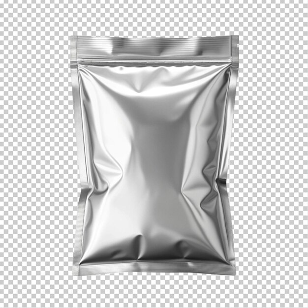 foil bag pang mockup on transparent background