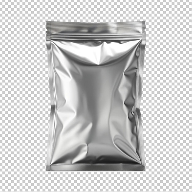 foil bag pang mockup on transparent background