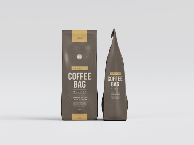 Foil Coffee Bag Packaging Mockup