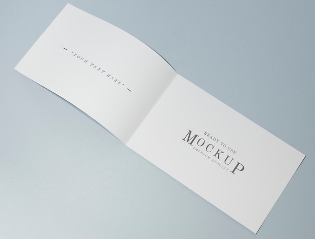 PSD foldable card or brochure mockup