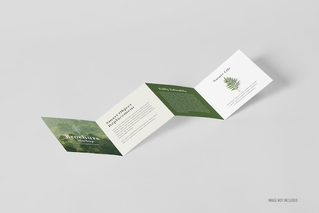 Folded Brochure Mockup Template